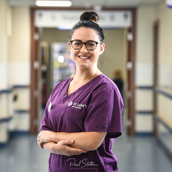 Marketing image for the St Luke's Hospice Plymouth team based at Derriford Hospital.