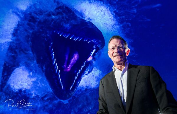 Portrait of Sir Nicholas Serota Chair of Arts Council England at launch of the new 360 immersive technology hub, Plymouth.