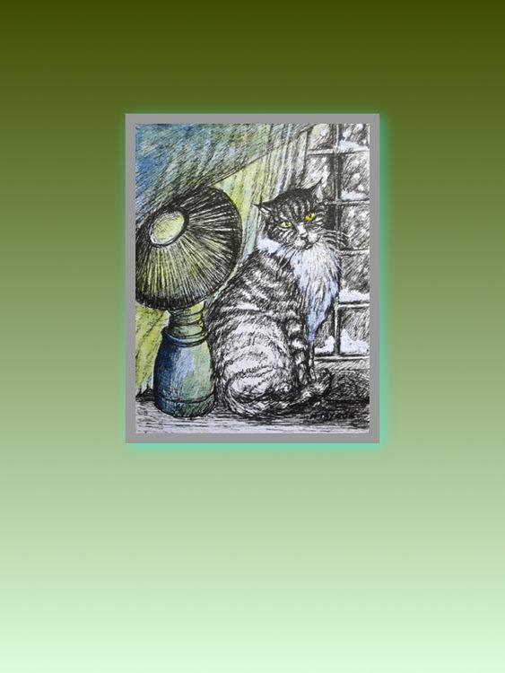 Cat and the Lamp