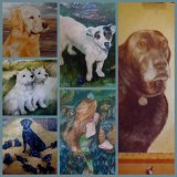 Portraits of Dogs "Good Old Friends" Oil Paintings