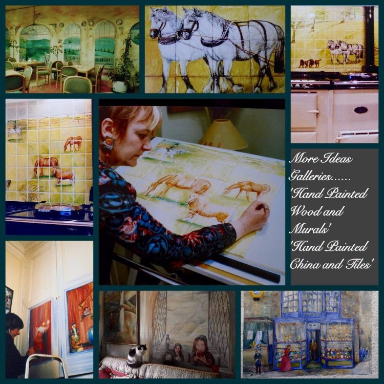"Hand Painted China & Tiles" & "Hand Painted Wood and Murals