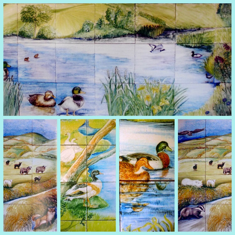 Ducks on Murals and Tile Murals