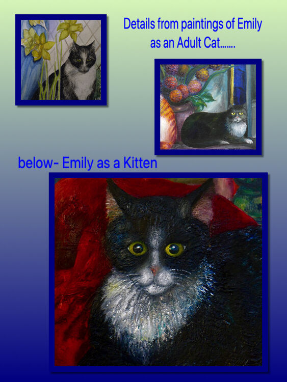 Oil Paintings, Pastel & Tinted Drawings of Cats