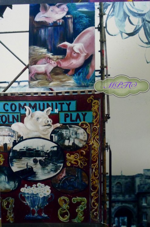 Hand Painted Panel for Lincoln Community Play (next image close detail)