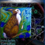 Hare Belles 1. 6 inch Tile:The Spring Collection. £14.99 each £5 P&P