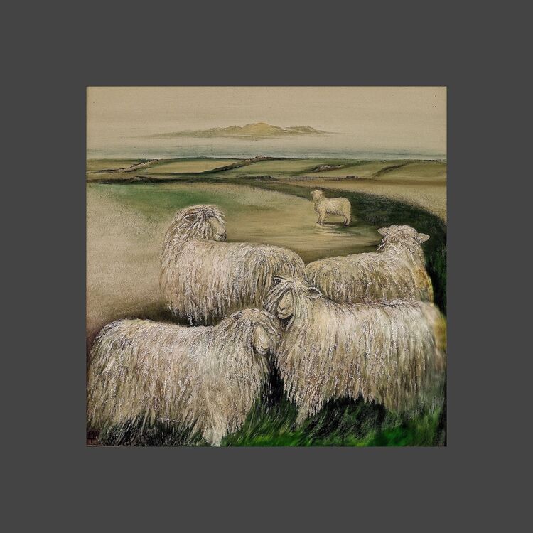 'The Lamb' Oil Painting by Margaret Taylor. Prints available from January 2021.
