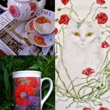 Examples of Hand Painted China and Printed Mug
