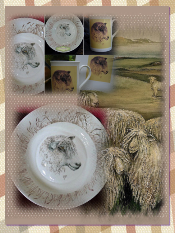 Original Hand Painted China Bowl. Design Printed on tiles & Mugs. To View Oil painting click on 'The Art Collection' Gallery