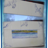 Hand Painted Splashback. Fifteen 6" Tiles.Sale Price £125.00 + £19.99 Next Day Delivery.
