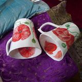 Unique Hand Painted Mugs £30each.