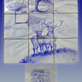 "Two Stags" Hand Painted Tile Splashback. £145.00.