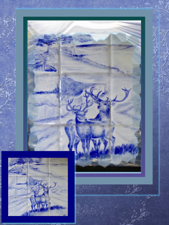 "Two Stags" Hand Painted Tile Splashback. £145.00 £19.99 Next Day Delivery