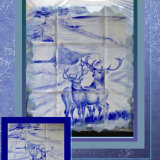 "Two Stags" Hand Painted Tile Splashback. £145.00 £19.99 Next Day Delivery