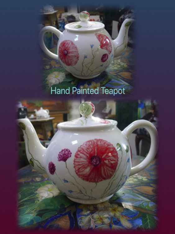 Hand Painted Teapot £75.00 incl p&p
