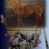 'The Horse' Painted in Oils, Painted onto Tiles