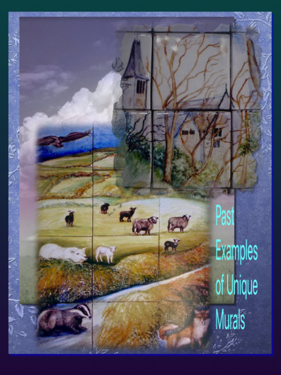 Unique Hand Painted Tile Murals. Past Commissions.