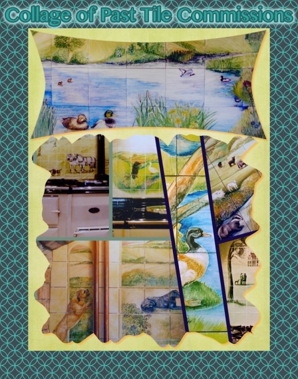 Details of Past Hand Painted Tile Mural Commissions