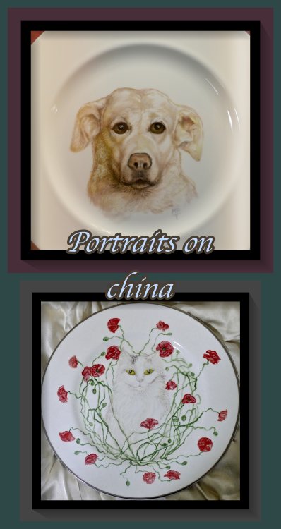 Bespoke commissioned Portrait Plates. Portraits require complex painting to achieve a likeness.