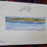 Hand Painted Splashback. Fifteen 6" Tiles.Sale Price £125.00.