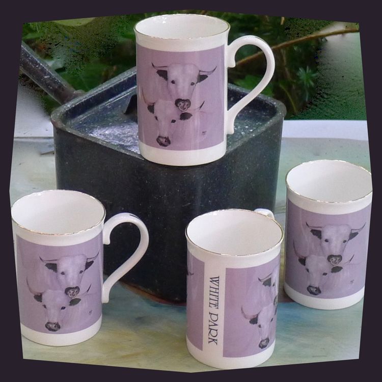 Four "White Park" Special Edition Printed Mugs. Special Price 4 for £24.00 + £5 P&P
