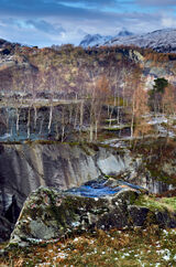 Langdale Pikes from Hodge Close Quarry