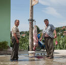 Butchering a goat on the roadside near Berat in central Albania. - 2009<BR><BR><br><br><br><br>