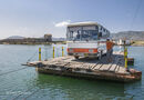 A cable ferry across the Vivari channel at Butrint in Southern Albania.<BR><BR><BR><br><br><br>
