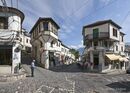 In the centre of the bazaar area of Gjirokastra in southern Albania with its old ottoman influenced houses. - 2009<br><br><br><br><br><br>