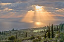 Sunlight on the Messinian Gulf near Langada in The Mani, Pelopnnese, Greece.<BR><BR><BR><br><br><br><br><br><br>