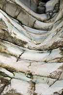 Rocks worn by winter rain and snow melt reveal their veined structure, in the Karion Gorge, deep in the Taygetus mountains, Outer Mani, Southern Peloponnese, Greece.<br><br><br><br><br><br>