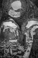Ruins of the 10th cent. Byzantine church of Agia Asomati above Pepo in the Deep Mani, Southern Peloponnese, Greece.<br><br><br><br><br><br>