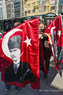 Selling flags in Kadikoy, Istanbul. <br><br><br><br><br><br>