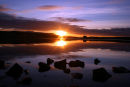 Sunset over East Cairn Hill and Threipmuir Reservoir