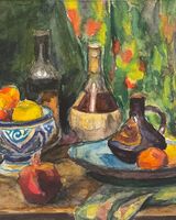 Still Life with Old Wine Bottles