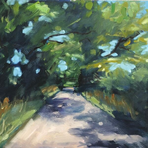 Sunlit Lane at Castle Rising