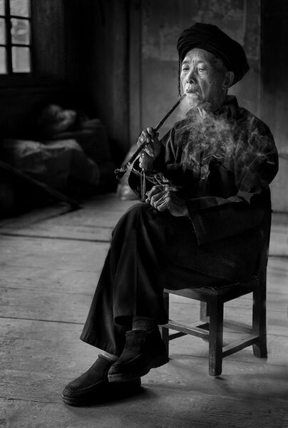 Mr Pan Smoking His Pipe