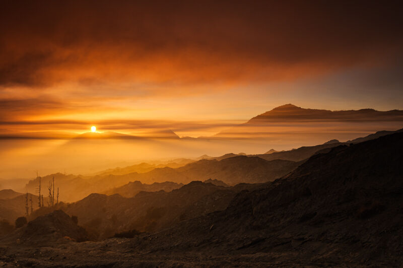 Dawn layers, Mount Bromo
