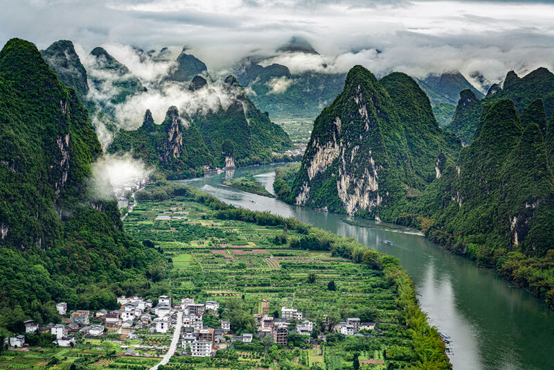 Early Morning View Of River Li