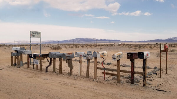 Naborly Road in Wonder Valley, USA