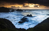 Surf at sunset