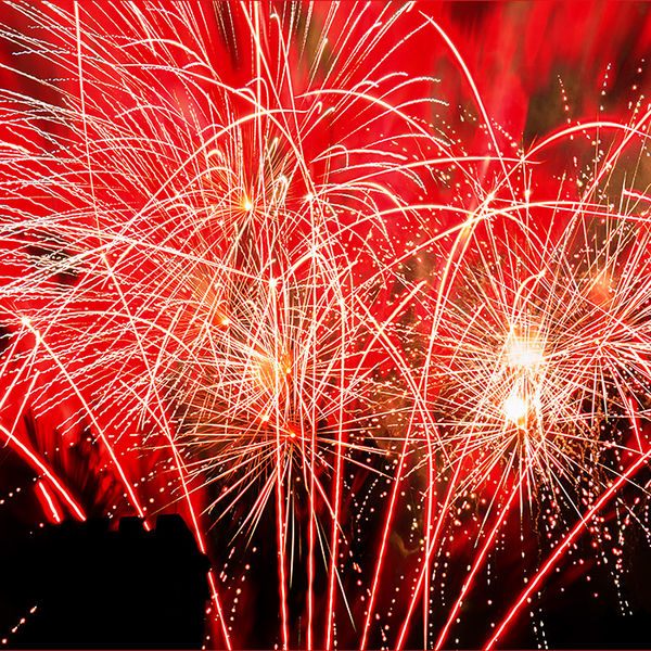 Fireworks over St.Nicholas Church, Abingdon 1