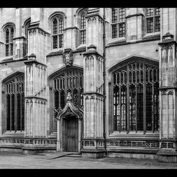 The 15th.century Divinty School, Oxford (the door was added by Wren)