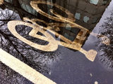 Bike in the puddle.