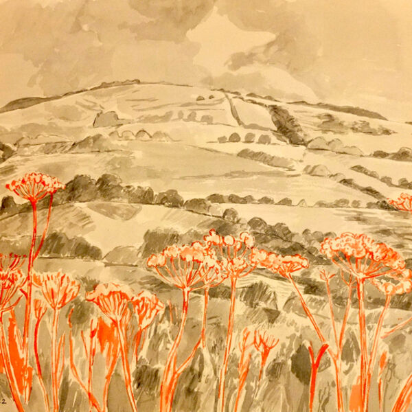 Red and grey landscape