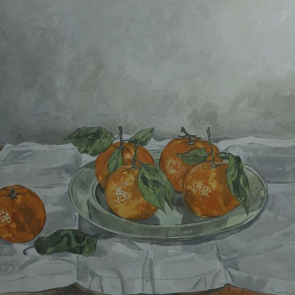 Still life with mandarins
