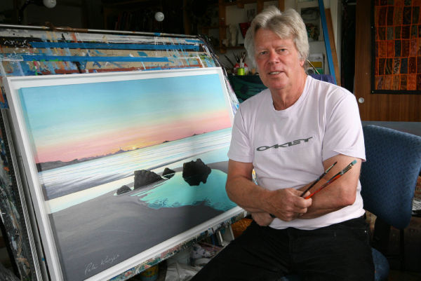 Peter Knight in his art studio