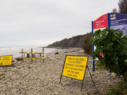 Monmouth Beach landslip-3715