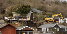 Monmouth Beach - landslip