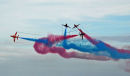 The Red Arrows weaving