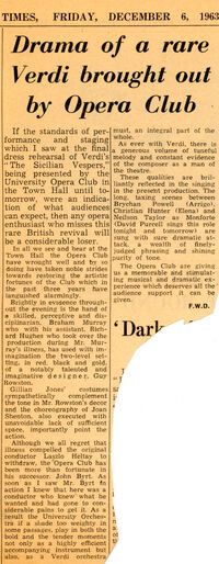 Sicilian Vespers Times - Oxford Times review